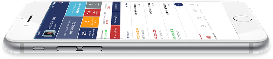 TELAH app on mobile phone showing rent dashboard overview