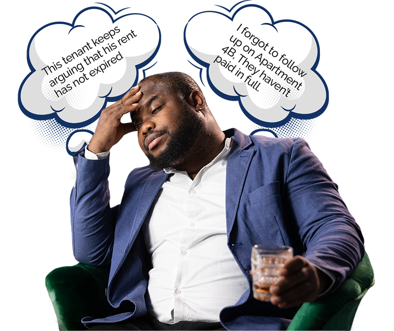 TELAH app user — property manager using automated rent reminders on mobile